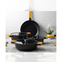 Noir 7-Pc. Cast Aluminum Cookware Set with Removable Handles