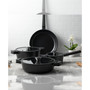Noir 7-Pc. Cast Aluminum Cookware Set with Removable Handles