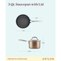 Ascend Hard Anodized Aluminum Non-Stick 3-Quart Saucepan with Lid