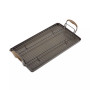 Advanced Home Hard-Anodized Nonstick Double Burner Griddle, 10" x 18", Indigo