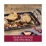 Advanced Home Hard-Anodized Nonstick Double Burner Griddle, 10" x 18", Indigo