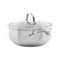3-Ply Base Stainless Steel 4 Quart Induction Casserole with Lid