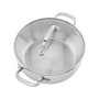 3-Ply Base Stainless Steel 4 Quart Induction Casserole with Lid