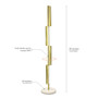 Callie LED Decor Floor Lamp with Brass Metal Shades