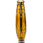 Glossy Amber Lead Crystal Table Lamp