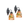 2-Piece Dragonfly Beaded Wall Sconce Set