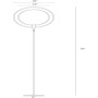Eclipse LED Modern Torchiere Floor Lamp with Adjustable Rings
