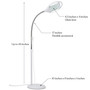 Lightview Pro LED Gooseneck Standing Magnifier Floor Lamp - (1.75x) 3 Diopter