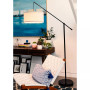 Hudson LED Arc Floor Lamp with Adjustable Height & Weighted Base