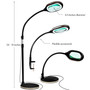 Lightview Pro LED 3-in-1 Magnifier Floor & Desk Lamp Combo - (1.75x) 3 Diopter