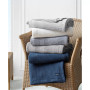 Rope Stripe Cotton Woven Blanket, Full/Queen