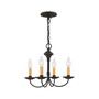 Heritage 4-Light Convertible Mini Chandelier/Ceiling Mount