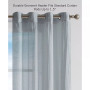 Cordelia Crushed Sheer Grommet Window Curtain Wide Panel Pair, 52" x 84"