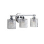 Spaulding Vintage-like 3-Light Pattern Glass Farmhouse Cottage LED Vanity Light
