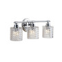 Spaulding Vintage-like 3-Light Pattern Glass Farmhouse Cottage LED Vanity Light