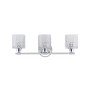 Spaulding Vintage-like 3-Light Pattern Glass Farmhouse Cottage LED Vanity Light
