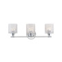 Spaulding Vintage-like 3-Light Pattern Glass Farmhouse Cottage LED Vanity Light