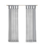 Ceres Twist Tab Voile Sheer Window Pair, Light Grey - 84" Panel Curtain
