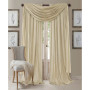 Athena Rod Pocket 52" x 84" Pair of Curtain Panels with Scarf Valance, Set of 3