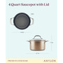 Ascend Hard Anodized Aluminum Non-Stick 4-Quart Saucepot with Lid