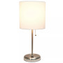 Lime Lights Stick Lamp with USB charging port and Fabric Shade