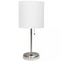 Lime Lights Stick Lamp with USB charging port and Fabric Shade
