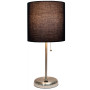 Lime Lights Stick Lamp with USB charging port and Fabric Shade
