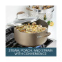 Advanced Home Hard-Anodized Nonstick 8.5 Qt. Wide Stockpot with Multi-Function Insert