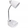 Limelight's Gooseneck Organizer Desk Lamp with iPad Tablet Stand Book Holder and Charging Outlet