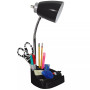 Limelight's Gooseneck Organizer Desk Lamp with iPad Tablet Stand Book Holder and Charging Outlet