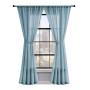Onyx Textured Sheer Voile Light Filtering Rod Pocket Window Curtain Panel Pair with Tiebacks Collection