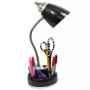 Limelight's Flossy Organizer Desk Lamp with Charging Outlet Lazy Susan Base