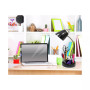Limelight's Flossy Organizer Desk Lamp with Charging Outlet Lazy Susan Base