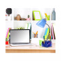 Limelight's Flossy Organizer Desk Lamp with Charging Outlet Lazy Susan Base