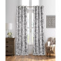 Avalon Botanical Print 52" x 84" Blackout Curtain Panel