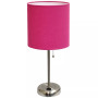 Lime Lights Stick Lamp with Charging Outlet and Fabric Shade