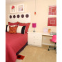 Lime Lights Stick Lamp with Charging Outlet and Fabric Shade