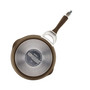 Symmetry Hard-Anodized Nonstick Induction Straining Sauce Pan with Lid, 3.5-Quart, Chocolate