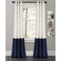 Prima Velvet Colorblock 38" x 84" Curtain Set