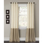 Prima Velvet Colorblock 38" x 84" Curtain Set