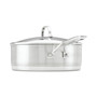 3-Ply Base Stainless Steel 4.5 Quart Induction Sauté Pan with Helper Handle and Lid