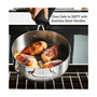 3-Ply Base Stainless Steel 4.5 Quart Induction Sauté Pan with Helper Handle and Lid