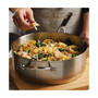 3-Ply Base Stainless Steel 4.5 Quart Induction Sauté Pan with Helper Handle and Lid