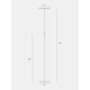 Sky Color Changing LED Torchiere Floor Lamp with Adjustable Head and Cellular Remote Control in Black