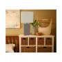 Elegant Designs Modern Leather Table Lamp with White Fabric Shade