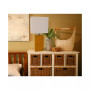 Elegant Designs Modern Leather Table Lamp with White Fabric Shade