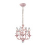 Circeo 3 Light Chandelier in Light Pink