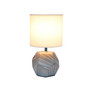 Round Prism Mini Table Lamp with Fabric Shade