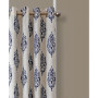 Navara Medallion Print Linen 52" x 84" Blackout Curtain Panel