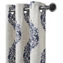 Navara Medallion Print Linen 52" x 84" Blackout Curtain Panel